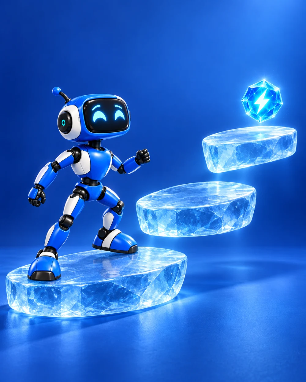 Krin following a path towards a reward crystal